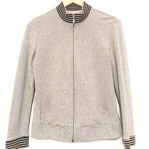 Talbots gray zipper front light jacket SZ PS